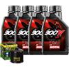 Motul Tagliando Olio Motul 300V 5W40 Filtro Per Kymco ATV 450 MXU i Maxxer 2011>2015