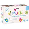 KREUL 23050 - Vernice a dita Mucki per bambini fortunati, 6 x 50 ml in giallo, rosa, blu diamante, verde, arancio, argento drago, senza parabeni, senza glutine, senza lattosio, vegan, lavabile