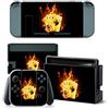 CSBC / Playstation + XBOX Skins Nintendo Switch Skin Design Foils Faceplate Set - Burning Cards Motivo