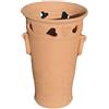 VASERIE RINALDI S.R.L. PORTAOMBRELLI INTAGLIATO IN TERRACOTTA FATTO A MANO SUL TORNIO (VARI INTARSI DIVERSI) ; ALTEZZA CM. 55, DIAMETRO CM. 27 VASO IN COTTO FIORIERA GIARDINAGGIO MADE IN ITALY