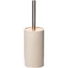 TATAY Spazzolone Bagno WC | Poliresina Resistente ed Elegante | Scopino Bagno WC Decorativo e Funzionale | 9,8 x 9,8 x 32,2 cm - Collezione Bora - Beige