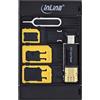 Inline Box sim InLine Sim-Box stoccaggio trasporto moduli SIM adattatori SD Removal-Pin OTG USB Card Reader [35091]