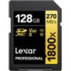 Lexar 128GB Scheda memoria Lexar Pro SD UHS-II 1800X Classe 10 U3