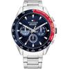 Tommy Hilfiger Orologio Analogico Multifunzione al Quarzo da Uomo con Cinturino in Acciaio Inossidabile Argentato - 1791968