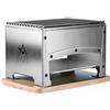 PADERNO WORLD CUISINE Barbecue da tavolo da interno cm 33x22x21,5h inox