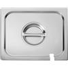 PADERNO WORLD CUISINE Coperchio GN 1/1 inox cm 53x32,5 con foro per mestolo