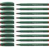 Schneider Topwriter 147 Mint Green Barrel Fibre Pen - Red (Pack of 10)
