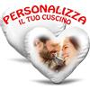 Generico Cuscino a Cuore 40x40 cm Personalizzabile con Foto (Bianco)