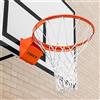 FORZA Canestro Da Basket Professionale - Da Montare A Muro | Anello Pallacanestro Per Interni Ed Esterni | Anello Flessibile Con Rete | Canestro Basket Con Piastra Per Montaggio Al Muro