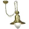 DM LAMPADA ELETTRICA DA SOFFITTO IN OTTONE MASSICCIO Ø. 33cm - H 43cm LAMPADARIO
