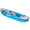Outsunny Canoa Gonfiabile 2 Posti in PVC con 2 Remi in Alluminio e Accessori, Azzurro