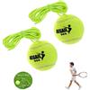 Hudiepan 2 Pezzi Palla Allenamento Tennis con Cordino, Elasticità Trainer Portatile di Auto Pratica con Corda Elastica