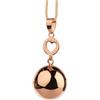 Bola COLLANA CHIAMA ANGELI GRAVIDANZA - BOLA ORO ROSA CON CUORE