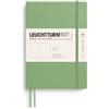 LEUCHTTURM1917 Taccuino Medium (A5), Copertina morbida, Liscio, Sage | 123 pagine numerate, indice, cucito a filo, avorio, senza acidi