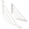 Sossai Staffe da parete 2 pezzi GSHR Truss 250x250 mm in acciaio - supporto a muro per mensola - bianco - design decorativo