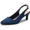 DREAM PAIRS Scarpe di Sandalo Décolleté Classiche a Ounta con Fibbie e Cinturini Posteriori da Donna Kitten Heels NAVY-SCAMOSCIATO SDHS2234W-E taglia 41 (EUR)