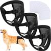 Svee 3 Pannolini per Cane Femmina in Calore Mutande per Cani con 9 Assorbenti Fascia per Ciclo Mestruale di Chihuahua Mutandine Lavabili Igieniche per Gatto Bulldog Incontinenti, Nero (X-Grande)