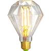 TIANFAN Lampadine Led Vintage 4W Diamante Lampadina Edison G95 220/240V E27 Lampadina Decorativa Speciale (Trasparente)