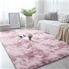 Pauwer Tappeti peluche Shaggy Area Tappeti morbidi come la seta Tappeti moderni soffici e morbidi per interni (Rosa, 120 x 160 cm)