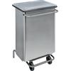 Ristosubito Contenitore mobile a pedale auto-estinguente - Pattumiera MDL acciaio brillante CONTIMAR Modello 790660 Capacità Lt. 70 Dim. cm L.48 P.42 H.75.5
