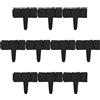 Relaxdays Recinzione da Giardino, Set da 10 Pareti, Bordure per Aiuole, Aspetto Pietra, in Plastica, HxL 10x25 cm, Nero