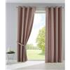 Gardinenbox Palermo 10000265-2 - Set di 2 tende opache, traslucide, con occhielli e fermatenda, 145 x 140 cm, colore: tortora