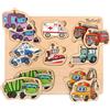 PikatoyZ® Puzzle Bambini 2 Anni - Giochi in Legno 1 Anno - Idea Regalo per Bimbo e Bimba per Natale o Compleanno - Gioco Montessori Educativo di veicoli di assistenza
