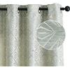 GIRASOLE HOME Coppia Tende Jacquard Semi Oscuranti Fantasia Rombi Tenda Filtrante per Soggiorno Camera e Interni 2 Pannelli con Occhielli (140x235cm, Verde)