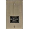 Knightsbridge CS89AB - Presa a scatto per rasoio a doppia tensione, con inserto in ottone antico, 230 V