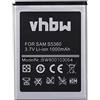 vhbw batteria compatibile con Samsung Galaxy GT-S5368, GT-S5369, Pocket, Pocket Plus, Y Duos smartphone cellulare (1000mAh, 3,7V, Li-Ion)