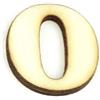 Numero 0 Clarendon in Legno cm 2