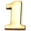 Numero 1 Clarendon in Legno cm 2