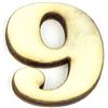 Numero 9 Clarendon in Legno cm 2