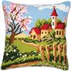 VERVACO Kit Cuscino Punto Croce Primavera Set Ricamo Principianti Cuscini Gobelin Decorativi ca. 40 x 40 cm Accessori per Lavoretti Creativi DIY Casa Decor Hobby Adulti Cross Stitch