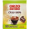 ORZO BIMBO ORZO 100%, Capsule compatibili Nespresso, Naturalmente senza Caffeina, Con solo Orzo, Per la Colazione e le Pause, 10 Capsule
