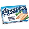 Nostromo Filetti di Sgombro al Naturale 120g - Lattina Singola, Ricchi di Omega 3, Senza Conservanti - Pesce in Scatola Intero e Salutare