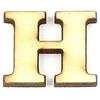 Lettera H Clarendon in Legno 1,5 cm