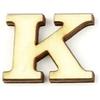 Lettera K Clarendon in Legno 1,5 cm