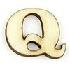 Lettera Q Clarendon in Legno 1,5 cm