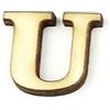 Lettera U Clarendon in Legno 1,5 cm