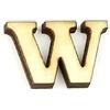 Lettera W Clarendon in Legno 1,5 cm
