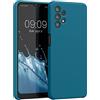kwmobile Cover per Samsung Galaxy A32 5G Custodia - Back Case per Smartphone in Silicone TPU - Protezione Gommata - petrolio matt