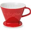 Creano Filtro per Caffè in Porcellana Misura 4 e 6 Compatibile con Sacchetti Filtranti 1x4 Caffettiera Accessorio Caffè Regalo Perfetto - Colore Giallo Zafferano