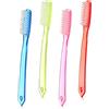 Kritkin 4 Spazzolino da Denti Extra Duro Solido Spazzolini a Testa Intera Enorme Spazzolino Manuale con Setole Dure Forte per Pulizia Dentale Sbiancante Oral Toothbrush per Adulti Viaggio, 4 Colori