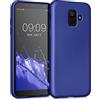kwmobile Custodia Compatibile con Samsung Galaxy A6 (2018) Cover - Back Case Morbida - Protezione in Silicone TPU Effetto Metallizzato blu metallizzato