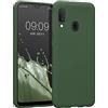 kwmobile Custodia Compatibile con Samsung Galaxy A20e Cover - Back Case per Smartphone in Silicone TPU - Protezione Gommata - verde scuro matt