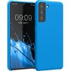 kwmobile Cover per Samsung Galaxy S21 Custodia - Back Case per Smartphone in Silicone TPU - Protezione Gommata - blu radiante
