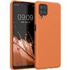 kwmobile Custodia Compatibile con Samsung Galaxy A12 Cover - Back Case per Smartphone in Silicone TPU - Protezione Gommata - arancia fruttata