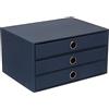 Rössler - S.O.H.O. Cassettiera a 3 cassetti A4 34 x 25 x 19 cm blu navy