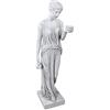Design Toscano Ebe la dea della giovinezza Statua grega da giardino, poliresina, pietra antica, Grande 81 cm